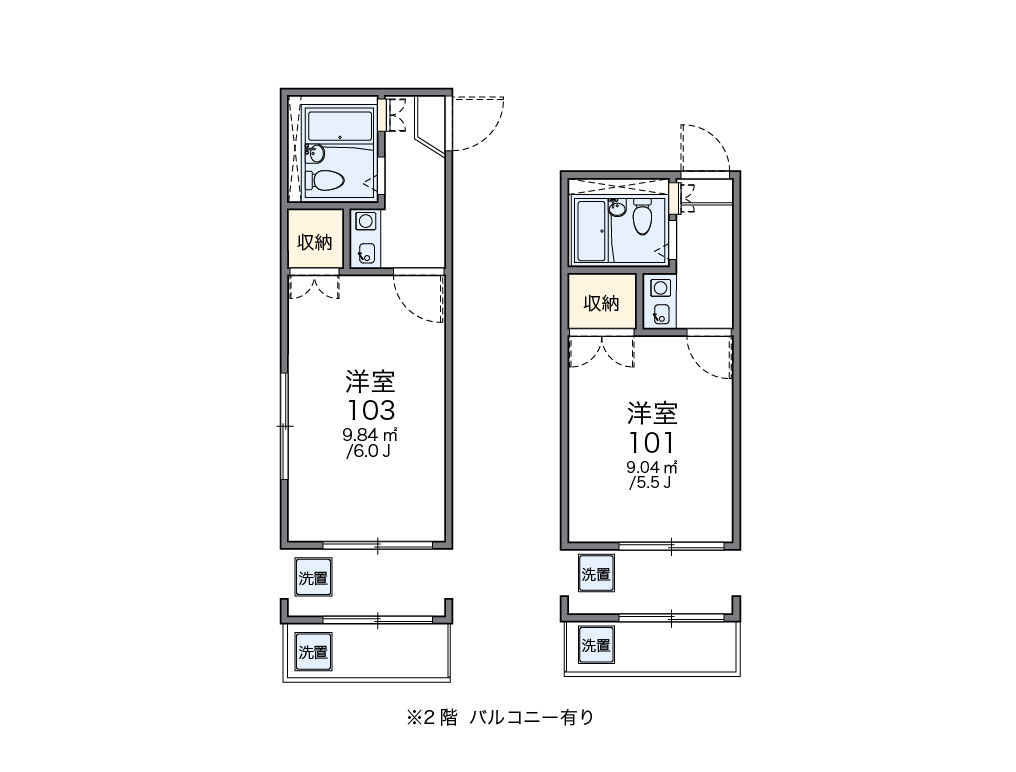 レオパレスサンハイムの間取り