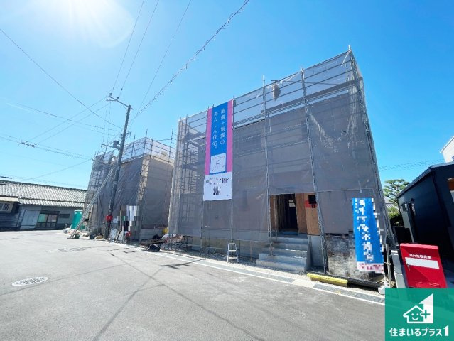 京田辺市草内穴口　第6期　新築一戸建ての外観|現在の進捗状況です！順調に作業進行中、完成が待ち遠しいです！詳細の間取り等、お気軽にお問い合わせください！
