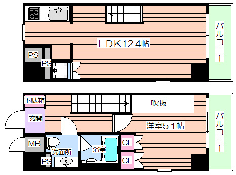 【間取り】 | シティエール東梅田