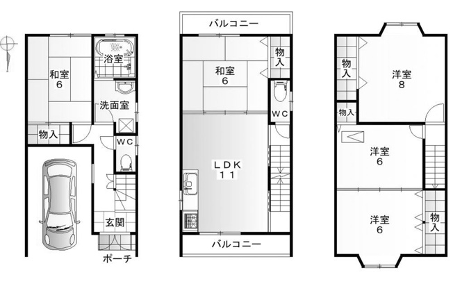 【間取り】 | 桂上野西町　一戸建