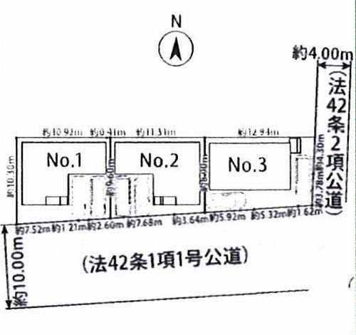 座間市座間1丁目1期　全3棟　2号棟の区画図