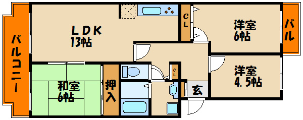 マッティーナ神戸壱番館の間取り