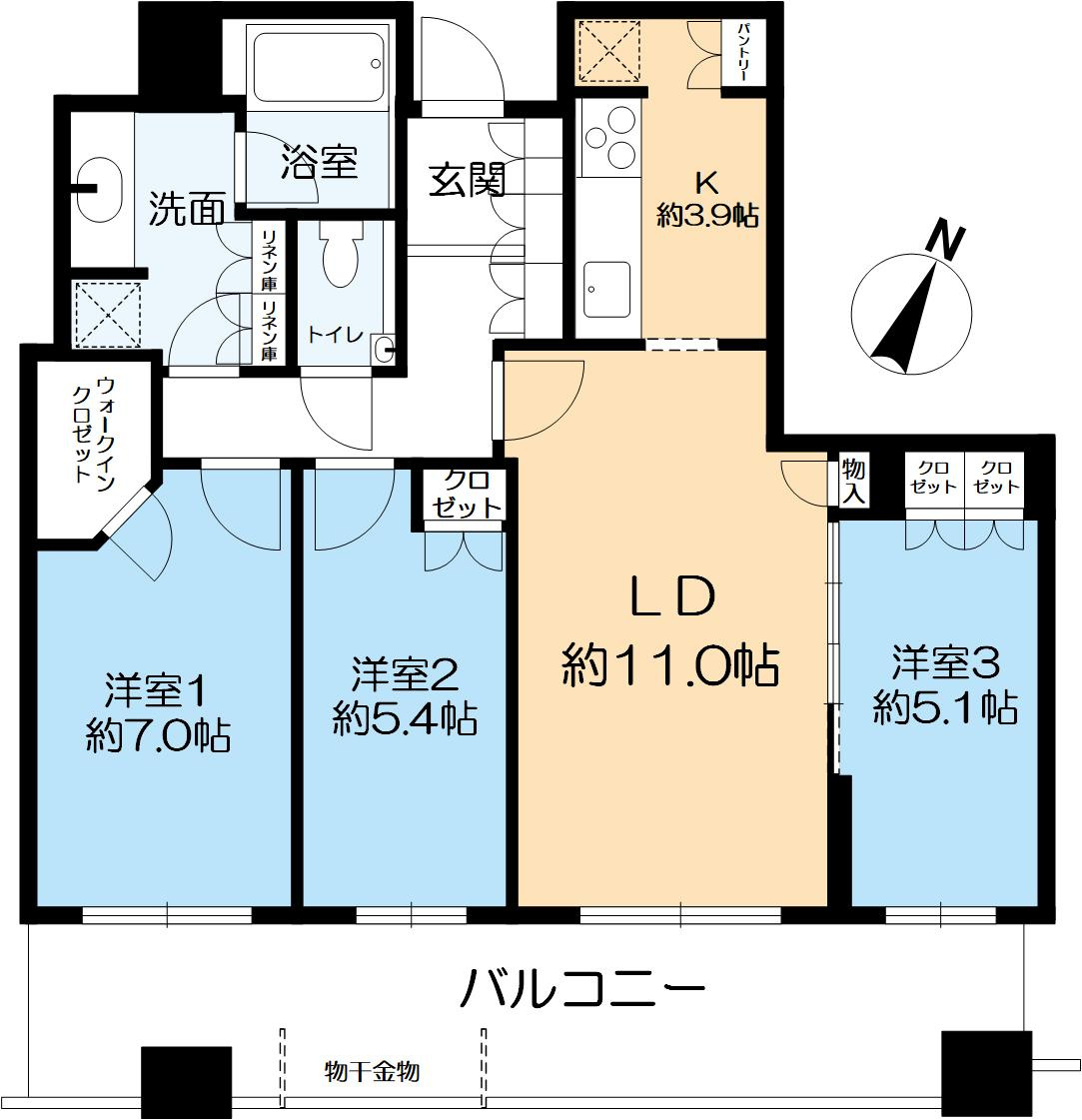 御影タワーレジデンスの間取り