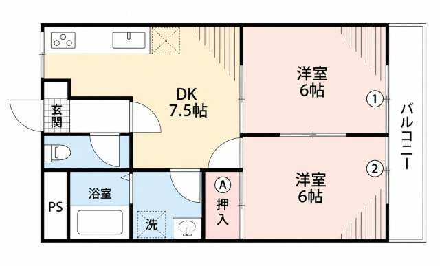 第４丸昌美しが丘の間取り