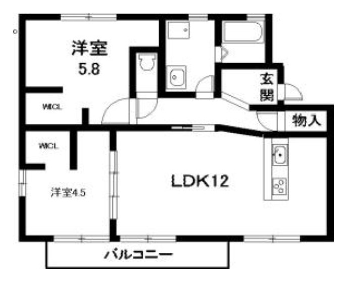コートビレッジＷＡＫＩＴＡⅡの間取り