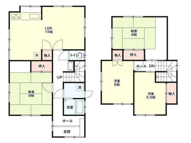 加古郡稲美町1期岡　中古戸建の間取り|4LDKです。