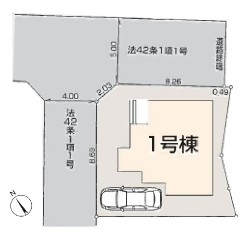 入間郡三芳町大字藤久保の新築一戸建の区画図|角地にて開放感があります。
徒歩圏内に商業施設や生活施設が充実した生活利便性の高い立地です。