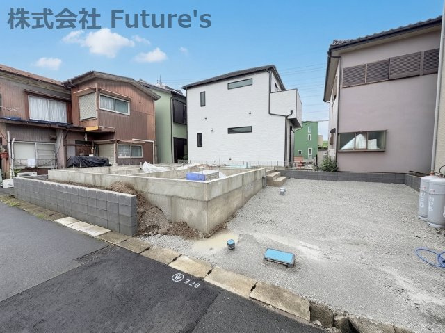 三郷市東町　新築戸建　全1棟の外観|現地の写真になります。