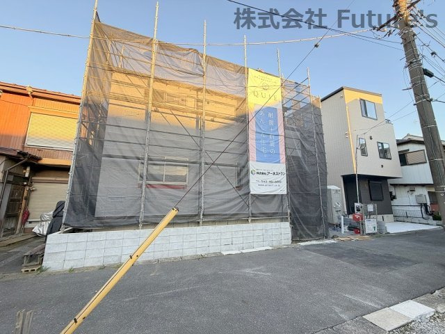三郷市東町　新築戸建　全1棟の外観|現地の写真になります。