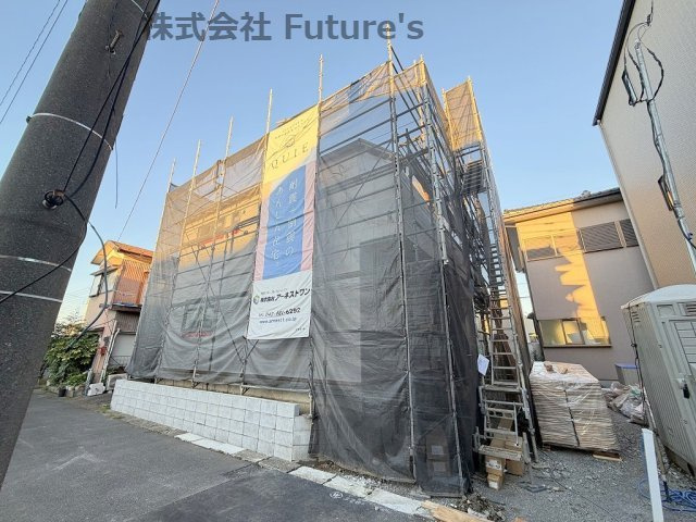 三郷市東町　新築戸建　全1棟の外観|現地の写真になります。