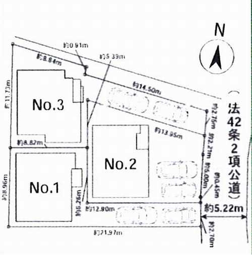 座間市座間2丁目1期　全3棟　3号棟の区画図
