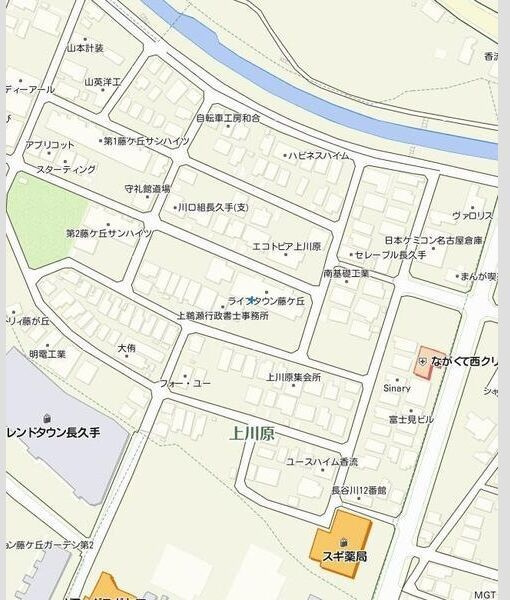 エコトピア上川原の地図