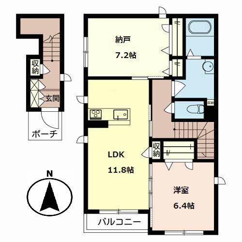 シャーメゾン小松南の間取り