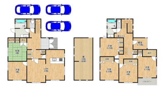 【間取り】 | 野尻町　中古一戸建 | ミサワホーム施工のお洒落なお家！蔵がありますよ♪資料請求だけでもお気軽にお問い合わせ下さいませ！