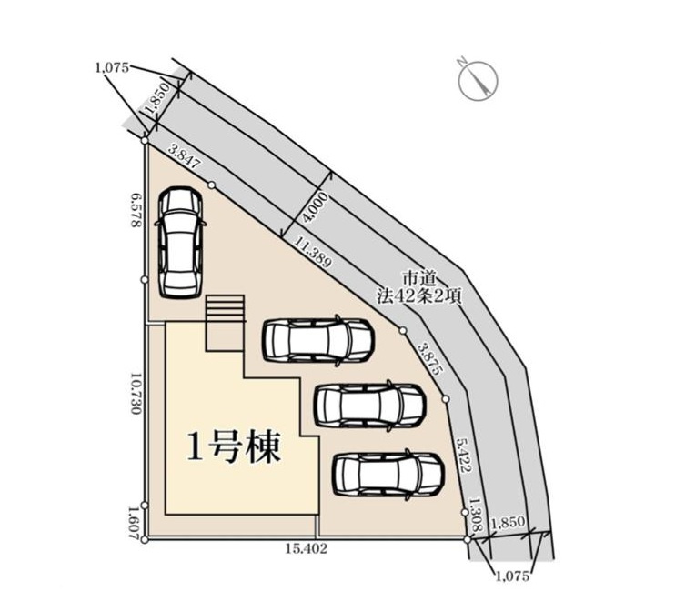 第2土浦市天川　新築戸建の区画図