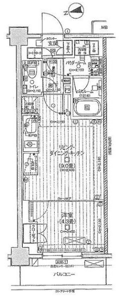 パレステージ鷺宮の間取り