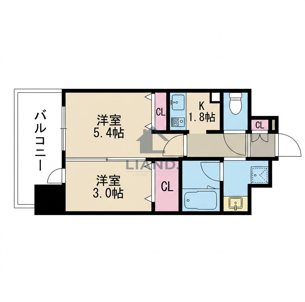 エンクレスト博多駅前ART　東住吉小学校の間取り|エンクレスト博多駅前ＡＲＴ
