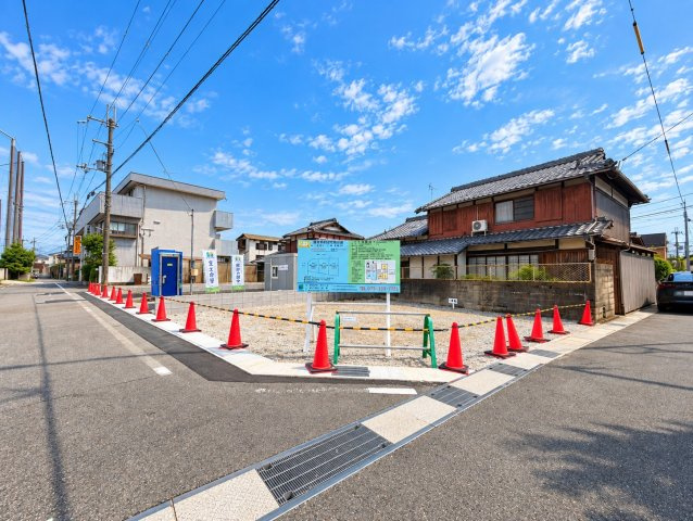 調子一丁目２号地　条件付き土地の前面道路含む現地写真