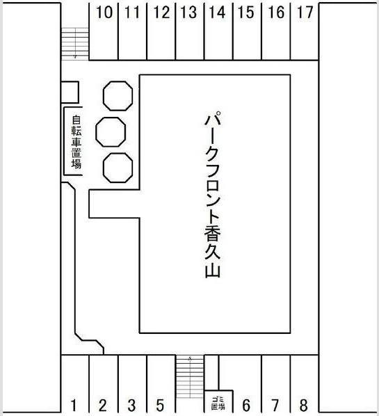パークフロント香久山の駐車場