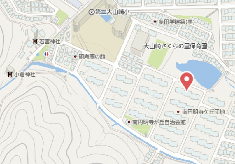 南円明寺ヶ丘団地10棟　2階の地図