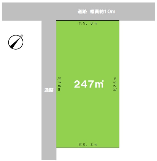 敷地面積74.71坪　売地　富士見市鶴馬