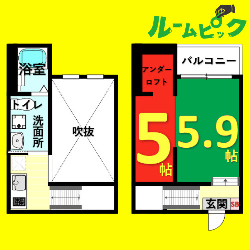 フルマーレ　名古屋市賃貸　仲介手数料無料の間取り