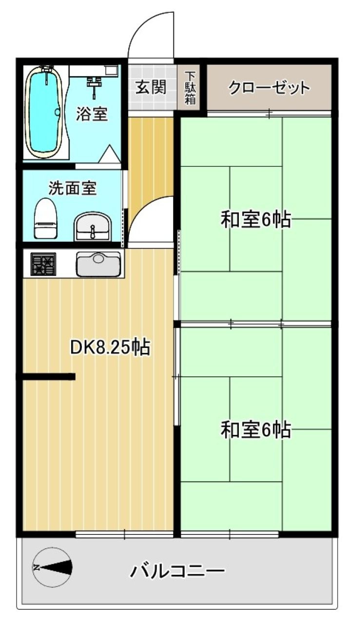 甲南青木コーポラスの間取り|続き間の和室　扉を閉めて別空間として活用、開けて広々使う等、使い勝手がとても良いです


