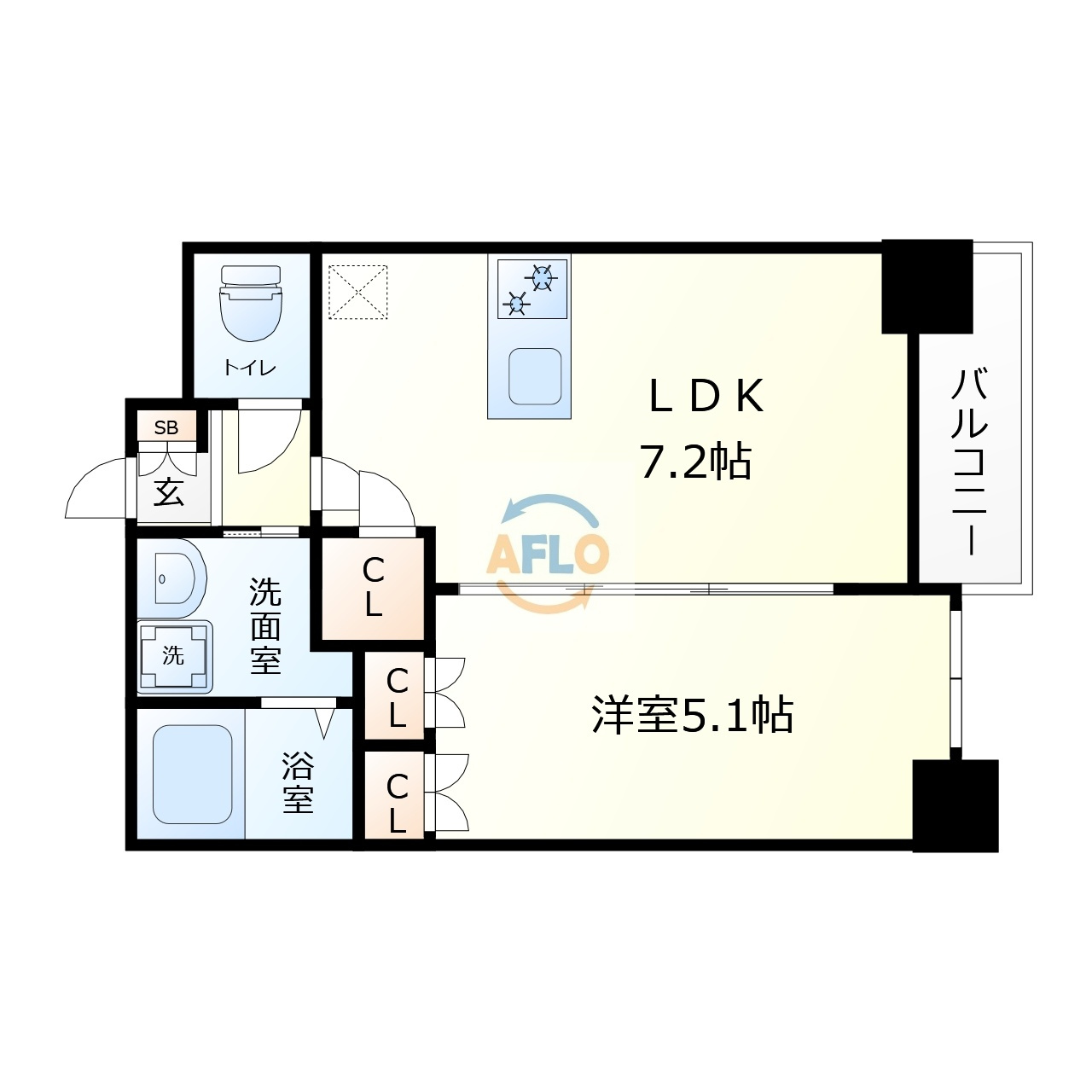 THE SENSE RESIDENCE新深江の間取り|THE SENSE RESIDENCE新深江　間取り