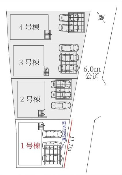 刈谷市泉田町北中浜51番10、73番『仲介手数料無料』新築一戸建て・建売の区画図