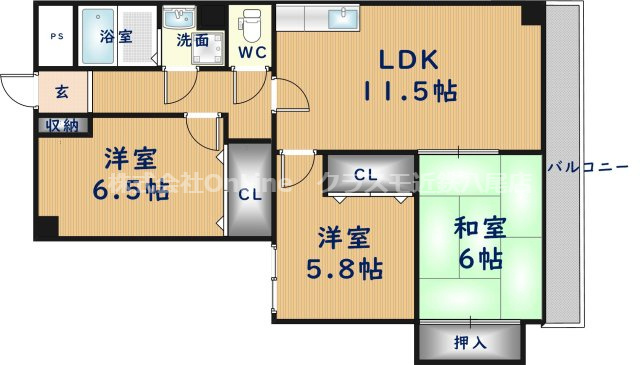 コルティーレ緑ヶ丘の間取り