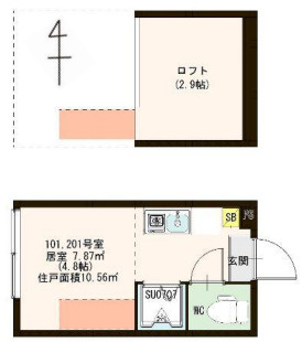 豊島区長崎２丁目のアパートの間取り
