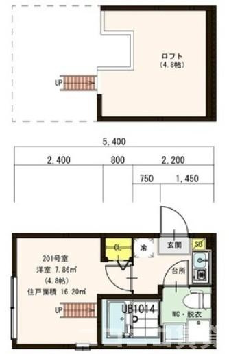 葛飾区柴又３丁目のアパートの間取り