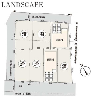 【区画図】 | 【仲介手数料無料！！】府中市清水が丘2丁目　新築戸建て（全7棟）３号棟　6380万円