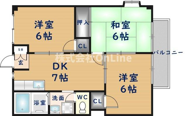 グリーンハイツ志紀Ⅰの間取り