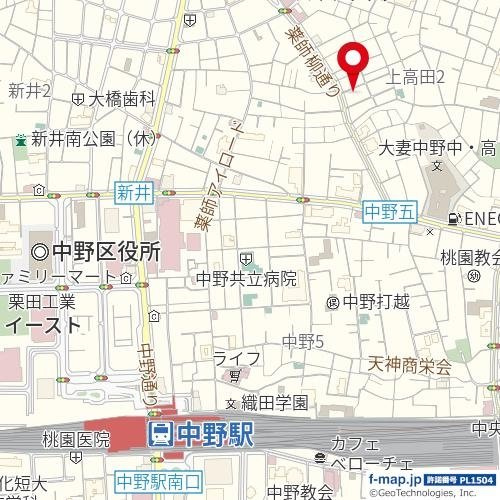 サンパレス中野の地図