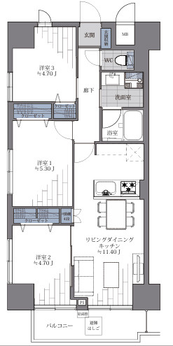 ライオンズマンション板橋の間取り