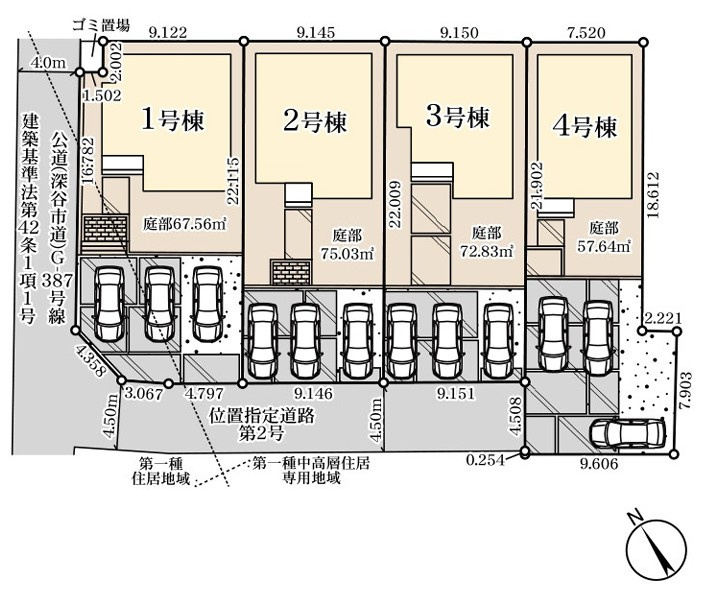 Livele Garden.S　深谷上野台第25の区画図|図面と現況が異なる場合、現況を優先とします。【3号棟】