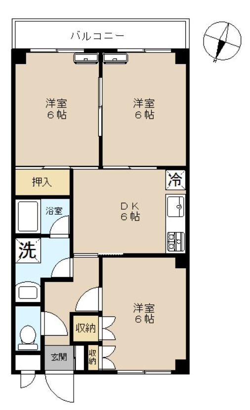 セルアーモ高野台南稲葉の間取り