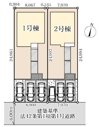 リーブルガーデン.Ｓ　鴻巣新宿第７　の区画図|現地区画図
