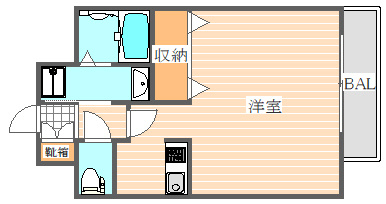 エンクレストベイ天神東3の間取り|使いやすい間取りです。