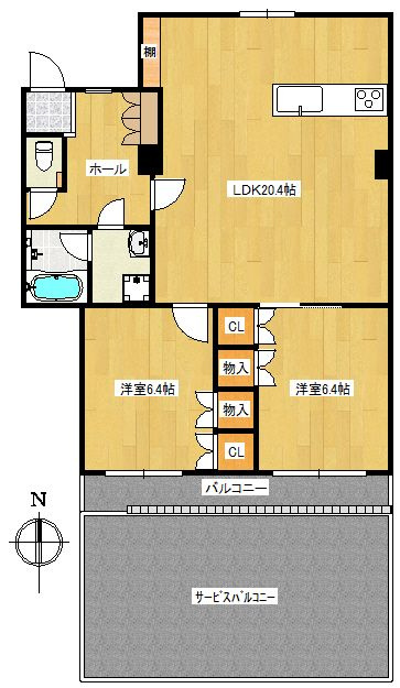 レジデンス第2髙倉の間取り