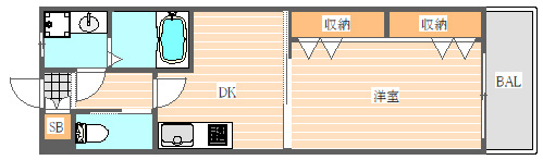 ボヌール博多の間取り|使いやすい間取りです。