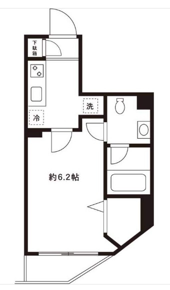 ミテッツァ大森Ⅱの間取り|洋室6.2帖バストイレ別独立洗面台！