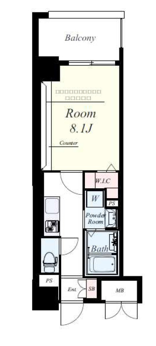 Mys Casetta Hakata (ミースカセッタ博多)の間取り|使いやすい間取りです。