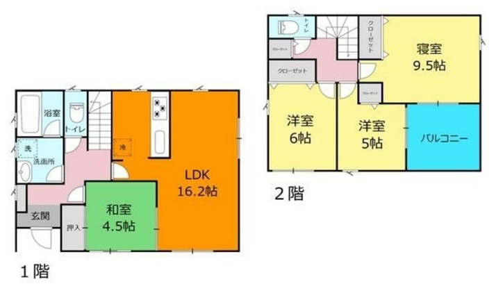【中古戸建】足利市南大町の間取り|■間取り図｜敷地面積：198.84㎡（約80.14坪）建物面積：97.6㎡（約29.52坪）