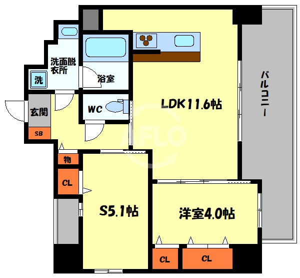 ユープテリア天王寺　天王寺小学校区の間取り|ユープテリア天王寺　間取り
