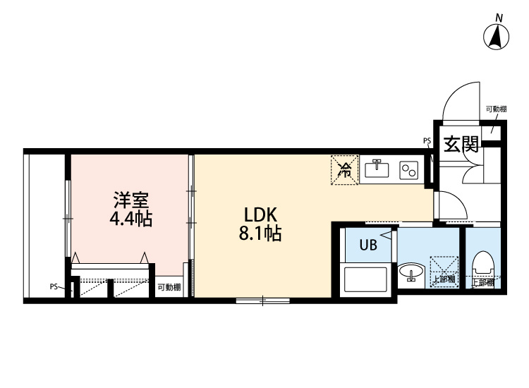 江戸川区東葛西５丁目のアパートの間取り