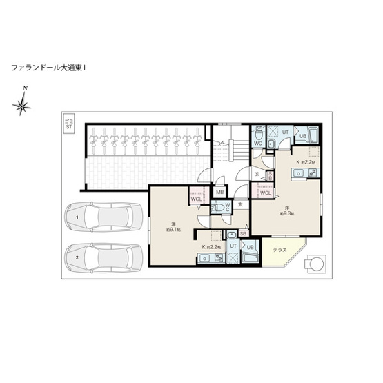 【駐車場】ファランドール大通東 I