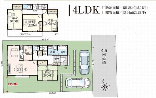 【仲介手数料０円】藤沢市用田　中古一戸建ての間取り|【仲介手数料０円】藤沢市用田　中古一戸建て