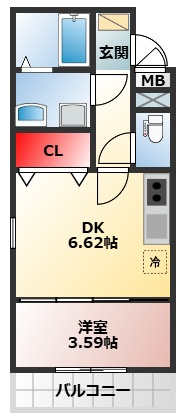 【間取り】 | クローバー・シエル初芝